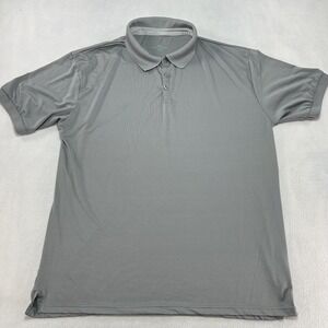 Mio Marino Polo Shirt Mens 2XL Gray Performance Stretch Short Sleeve Golf Casual